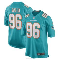 NFL Männer Miami Dolphins Porter Gustin Nike Aqua Game Spielertrikot 4R0Z7085 Kleidung