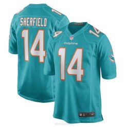 NFL Männer Miami Dolphins Trent Sherfield Nike Aqua Game Spielertrikot 4R0Z3863 Kleidung