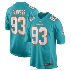 NFL Männer Miami Dolphins Trey Flowers Nike Aqua Game Spielertrikot 4R0Z4195 Kleidung