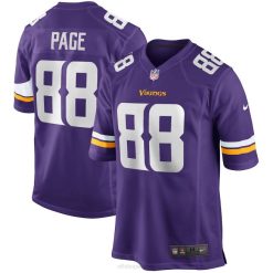 NFL Männer Minnesota Vikings Alan Page Nike Lila Spiel Trikot für pensionierte Spieler 4R0Z3585 Kleidung