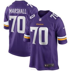NFL Männer Minnesota Vikings Jim Marshall Nike Purple Game Ruhestandsspieler-Trikot 4R0Z3447 Kleidung