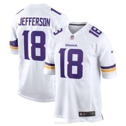 NFL Männer Minnesota Vikings Justin Jefferson Nike weißes Game-Spieler-Trikot 4R0Z107 Kleidung