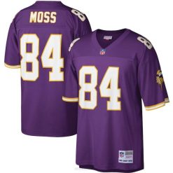 NFL Männer Minnesota Vikings Randy Moss Mitchell & Ness Purple Legacy Replika-Trikot 4R0Z2281 Kleidung
