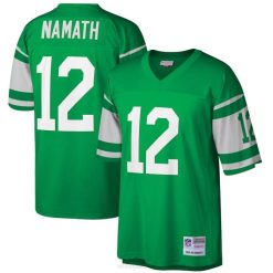 NFL Männer Nachbildung des Legacy-Trikots der New York Jets von Joe Namath Mitchell und Ness Green im Ruhestand 4R0Z2207 Kleidung