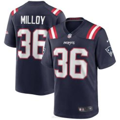 NFL Männer New England Patriots Anwalt Milloy Nike Navy Game Ruhestandsspielertrikot 4R0Z6107 Kleidung