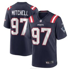 NFL Männer New England Patriots Damarcus Mitchell Nike Navy Game Player-Trikot 4R0Z4371 Kleidung