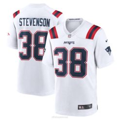 NFL Männer New England Patriots Rhamondre Stevenson Nike weißes Game-Spieler-Trikot 4R0Z1961 Kleidung