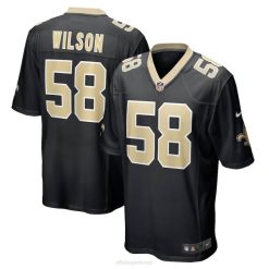 NFL Männer New Orleans Saints Eric Wilson Nike schwarzes Game-Spieler-Trikot 4R0Z5911 Kleidung
