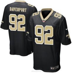 NFL Männer New Orleans Saints Marcus Davenport Nike schwarzes Game-Spieler-Trikot 4R0Z4917 Kleidung