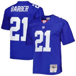 NFL Männer New York Giants Tiki Barber Mitchell & Ness Royal 2005 Legacy Replika-Trikot 4R0Z1675 Kleidung