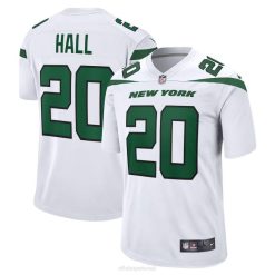 NFL Männer New York Jets Breece Hall Nike Weißes Auswärtsspiel-Spielertrikot 4R0Z647 Kleidung