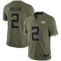 NFL Männer New York Jets Nike Olive 2022 Salute to Service Limited Trikot 4R0Z2195 Kleidung