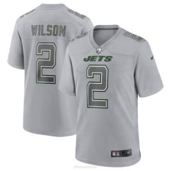 NFL Männer New York Jets Zach Wilson Nike Grey Atmosphere Fashion Game Jersey 4R0Z3603 Kleidung
