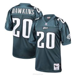 NFL Männer Philadelphia Eagles Brian Dawkins Mitchell & Ness Midnight Green 1996 Authentisches Throwback-Trikot für ehemalige Spieler 4R0Z2301 Kleidung