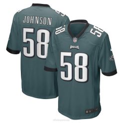 NFL Männer Philadelphia Eagles Kyron Johnson Nike Midnight Green Game Player-Trikot 4R0Z6629 Kleidung
