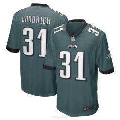 NFL Männer Philadelphia Eagles Mario Goodrich Nike Midnight Green Game Spielertrikot 4R0Z6821 Kleidung