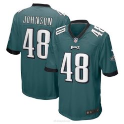 NFL Männer Philadelphia Eagles Patrick Johnson Nike Midnight Green Game Player-Trikot 4R0Z4891 Kleidung