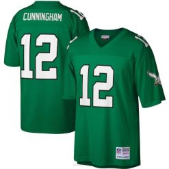NFL Männer Philadelphia Eagles Randall Cunningham Mitchell & Ness Kelly Green Legacy Replika-Trikot 4R0Z2299 Kleidung