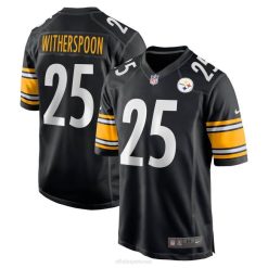 NFL Männer Pittsburgh Steelers Ahkello Witherspoon Nike schwarzes Spieltrikot 4R0Z5927 Kleidung