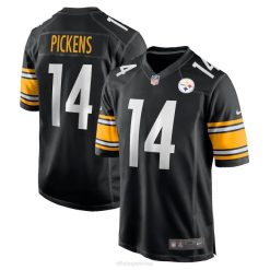 NFL Männer Pittsburgh Steelers George Pickens Nike schwarzes Game-Spieler-Trikot 4R0Z135 Kleidung