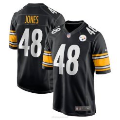 NFL Männer Pittsburgh Steelers Jamir Jones Nike Black Team Game Spielertrikot 4R0Z5887 Kleidung