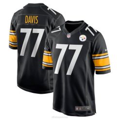 NFL Männer Pittsburgh Steelers Jesse Davis Nike schwarzes Game-Spieler-Trikot 4R0Z6007 Kleidung