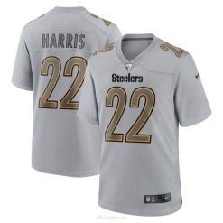 NFL Männer Pittsburgh Steelers Najee Harris Nike Graues Atmosphäre-Mode-Spieltrikot 4R0Z1735 Kleidung