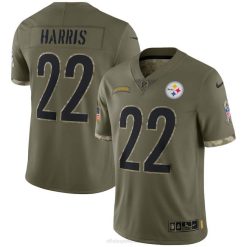 NFL Männer Pittsburgh Steelers Nike Olive 2022 Salute to Service Limited Trikot 4R0Z1907 Kleidung