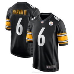 NFL Männer Pittsburgh Steelers Pressley Harvin III Nike schwarzes Spieltrikot 4R0Z4287 Kleidung
