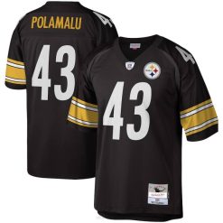NFL Männer Pittsburgh Steelers Troy Polamalu Mitchell & Ness schwarzes Legacy-Replika-Trikot 4R0Z2249 Kleidung