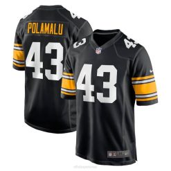 NFL Männer Pittsburgh Steelers Troy Polamalu Nike schwarzes Spielertrikot im Ruhestand 4R0Z187 Kleidung