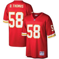 NFL Männer Rotes Replika-Trikot der Kansas City Chiefs Derrick Thomas Mitchell und Ness aus dem Jahr 1994 4R0Z1985 Kleidung