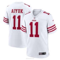 NFL Männer San Francisco 49ers Brandon Aiyuk Nike weißes Spielerspieltrikot 4R0Z649 Kleidung