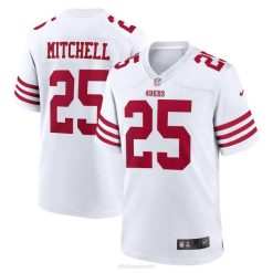 NFL Männer San Francisco 49ers Elijah Mitchell Nike weißes Spielerspieltrikot 4R0Z2949 Kleidung