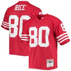 NFL Männer San Francisco 49ers Jerry Rice Mitchell & Ness Scarlet Legacy Replika-Trikot 4R0Z641 Kleidung