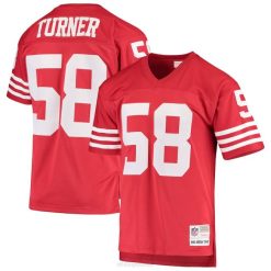 NFL Männer San Francisco 49ers Keena Turner Mitchell & Ness Scarlet 1982 Replika-Legacy-Throwback-Spielertrikot 4R0Z5495 Kleidung