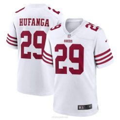 NFL Männer San Francisco 49ers Talanoa Hufanga Nike Weißes Auswärtsspiel-Spielertrikot 4R0Z635 Kleidung