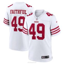 NFL Männer San Francisco 49ers Treue 49 Nike weißes Spielerspieltrikot 4R0Z409 Kleidung