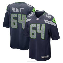 NFL Männer Seattle Seahawks Jarrod Hewitt Nike College Navy Heimspiel-Spielertrikot 4R0Z6443 Kleidung