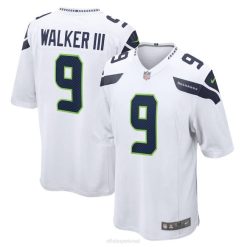 NFL Männer Seattle Seahawks Kenneth Walker III Nike Weißes Auswärtsspiel-Spielertrikot 4R0Z2227 Kleidung