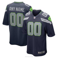 NFL Männer Seattle Seahawks Nike Navy Game Custom Spielertrikot 4R0Z1653 Kleidung