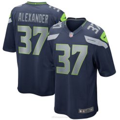 NFL Männer Seattle Seahawks Shaun Alexander Nike College Navy Spiel Trikot für pensionierte Spieler 4R0Z3253 Kleidung
