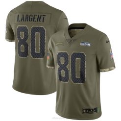 NFL Männer Seattle Seahawks Steve Largent Nike Olive 2022 Salute to Service Retired Player Limited Jersey 4R0Z2481 Kleidung