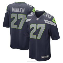 NFL Männer Seattle Seahawks Tariq Woollen Nike College Navy Game Player-Trikot 4R0Z163 Kleidung