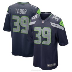 NFL Männer Seattle Seahawks Teez Tabor Nike College Navy Heimspiel-Spielertrikot 4R0Z6183 Kleidung