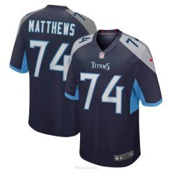 NFL Männer Tennessee Titans Bruce Matthews Nike Navy Ruhestand-Spielertrikot 4R0Z4529 Kleidung
