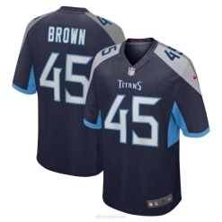 NFL Männer Tennessee Titans Kyron Brown Nike Navy Heimspiel-Spielertrikot 4R0Z4911 Kleidung