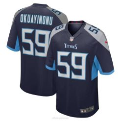 NFL Männer Tennessee Titans Sam Okuayinonu Nike Navy Heimspiel-Spielertrikot 4R0Z7069 Kleidung