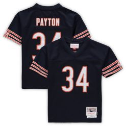 NFL Männer Vorschul-Chicago Bears Walter Payton Mitchell & Ness Marineblaues Legacy-Trikot im Ruhestand 4R0Z2103 Kleidung