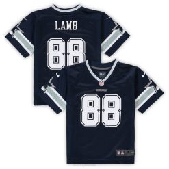 NFL Männer Vorschul-Dallas-Cowboys-Ceedee-Lamm-Nike-Navy-Game-Trikot 4R0Z483 Kleidung